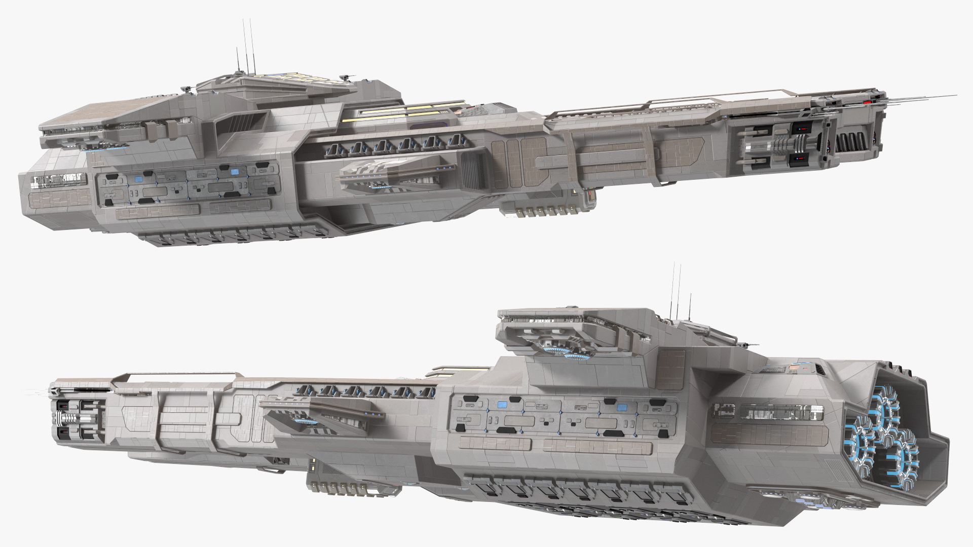 3D Civilian Spaceship model