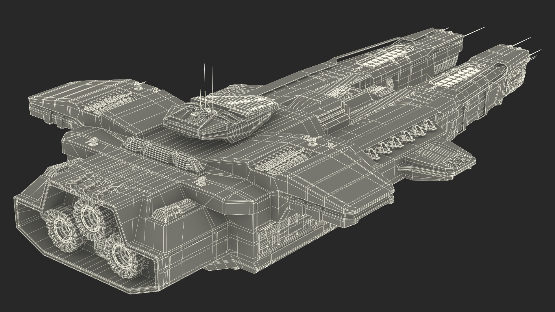 3D Civilian Spaceship model