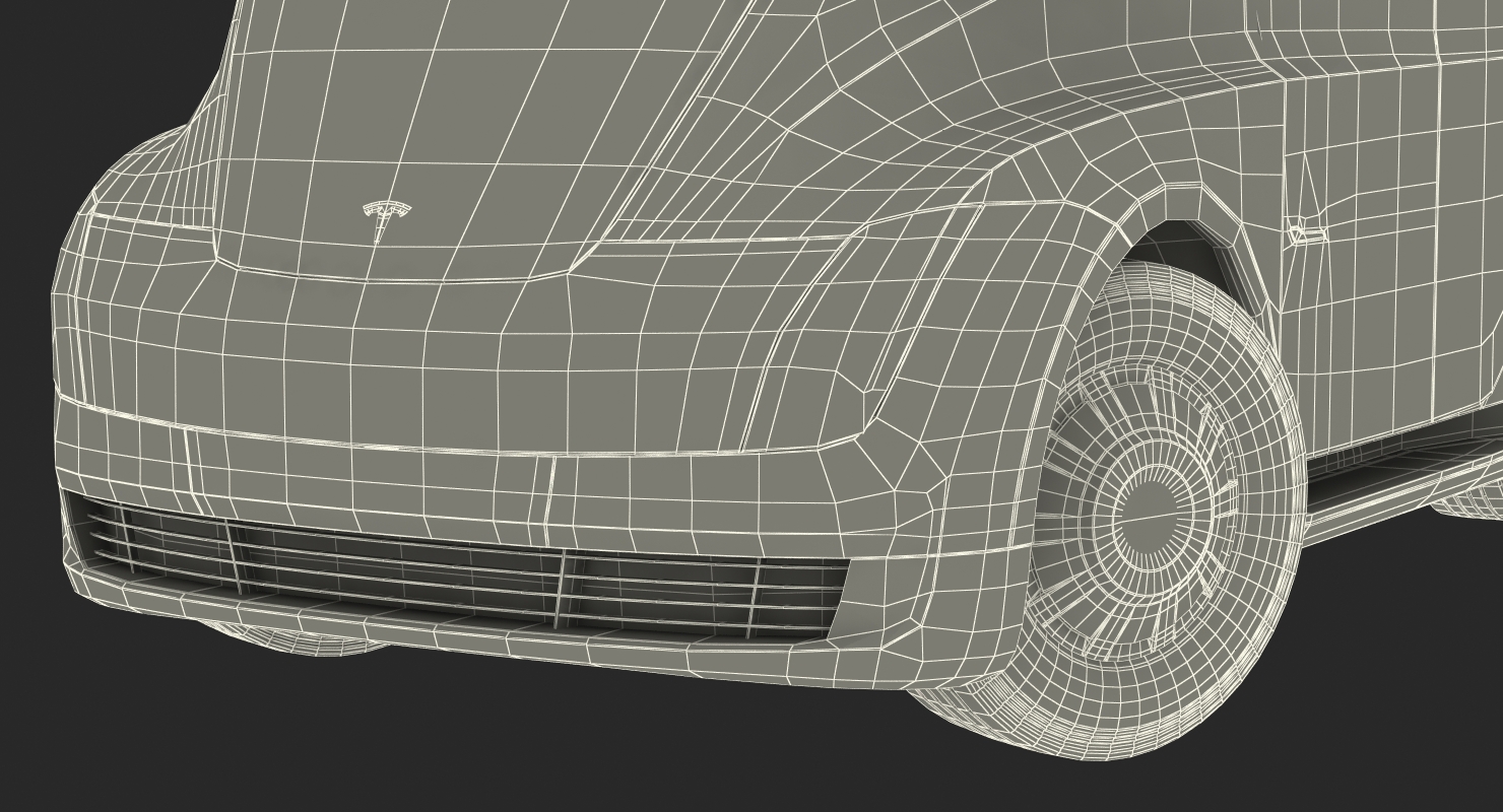 3D model Electric Semi Truck Tesla