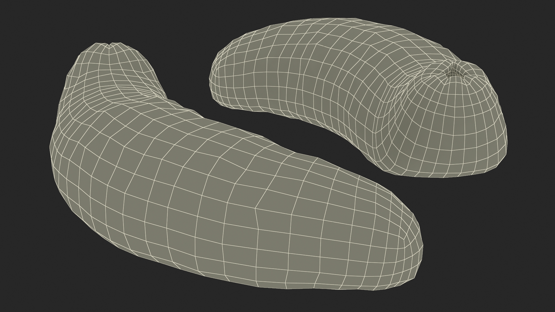 3D Sea Cucumber Curved Pose Red model