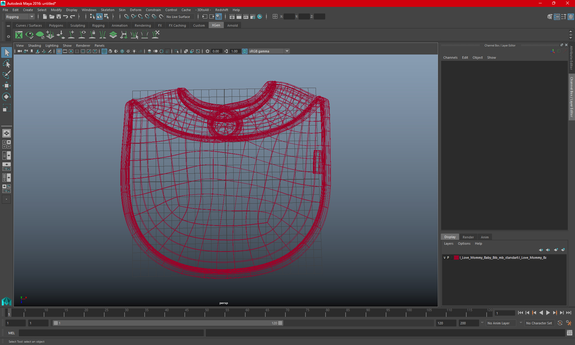 3D I Love Mommy Baby Bib