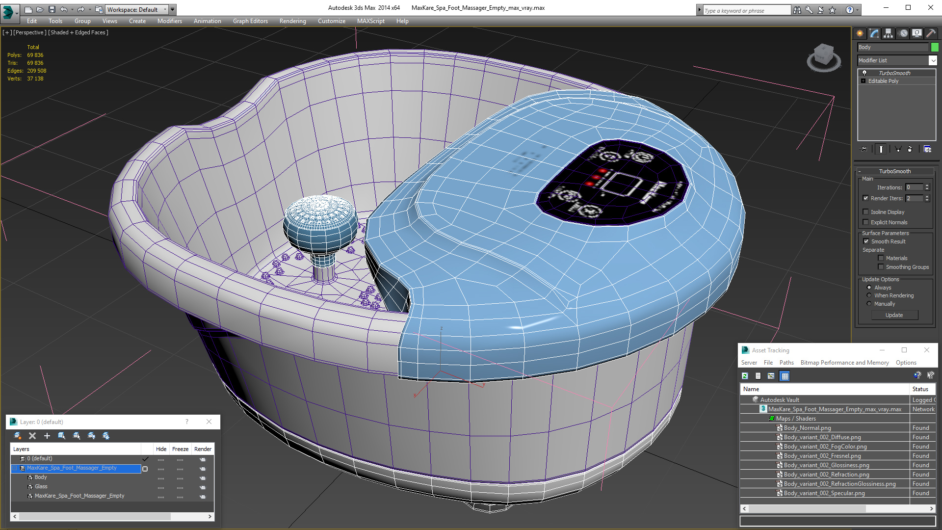 3D MaxKare Spa Foot Massager Empty