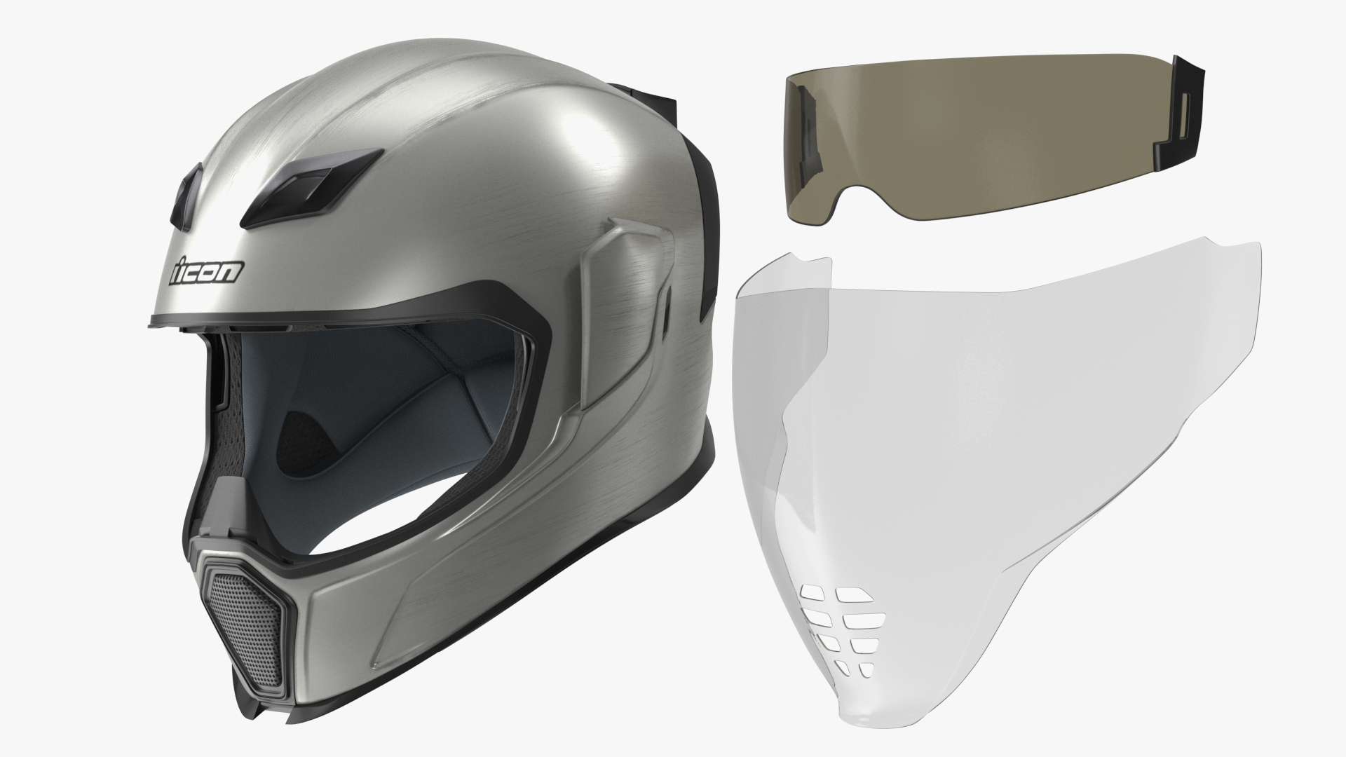 3D Full Face Motorcycle Helmet Icon Airflite Quicksilver model