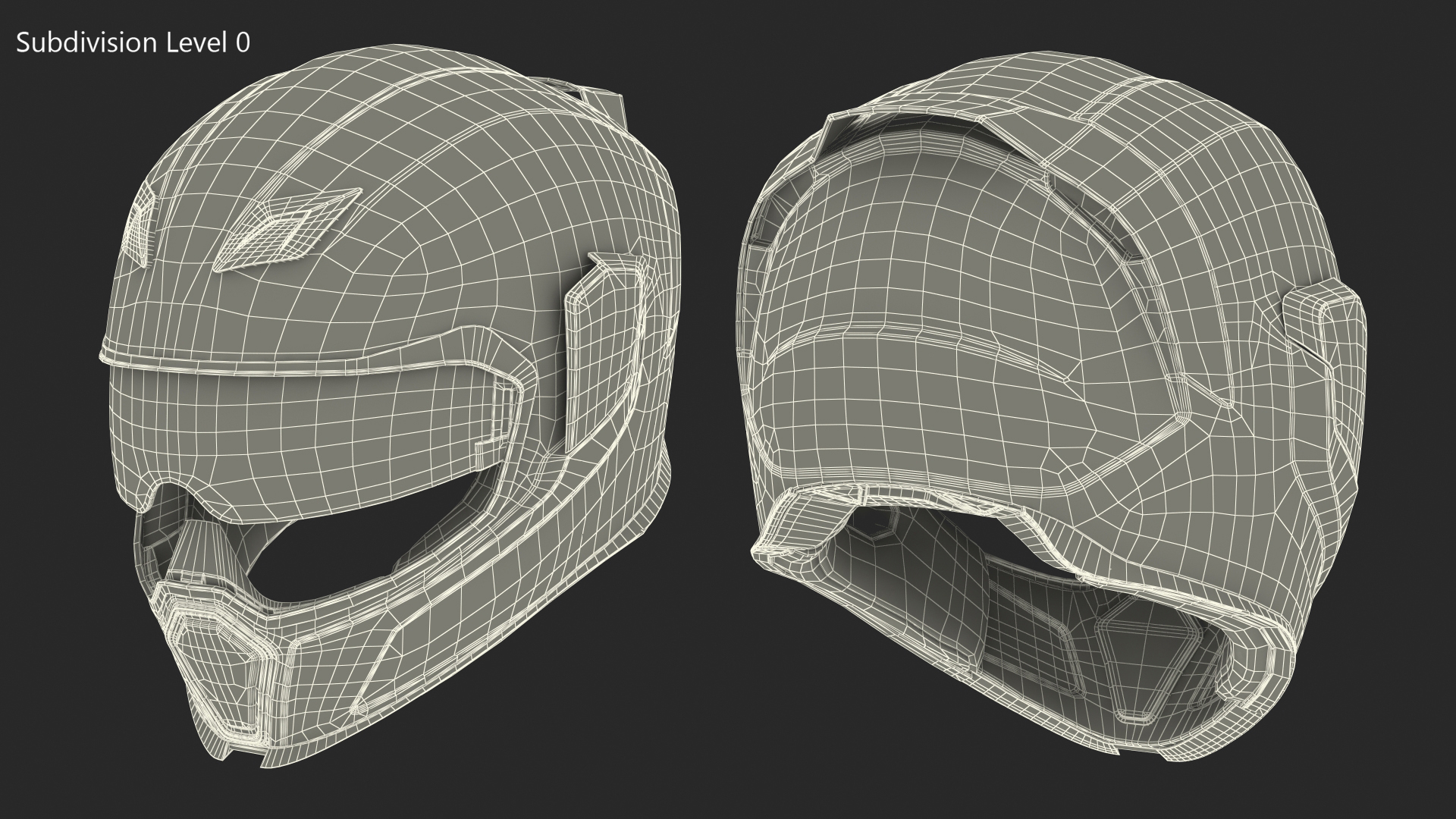 3D Full Face Motorcycle Helmet Icon Airflite Quicksilver model
