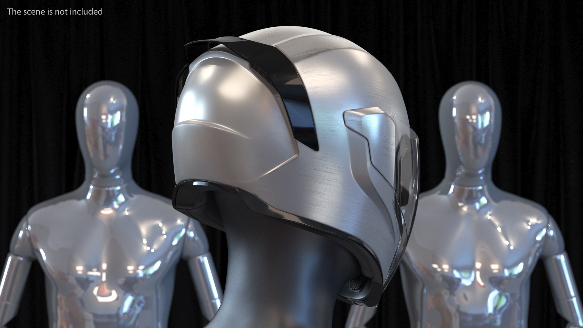 3D Full Face Motorcycle Helmet Icon Airflite Quicksilver model