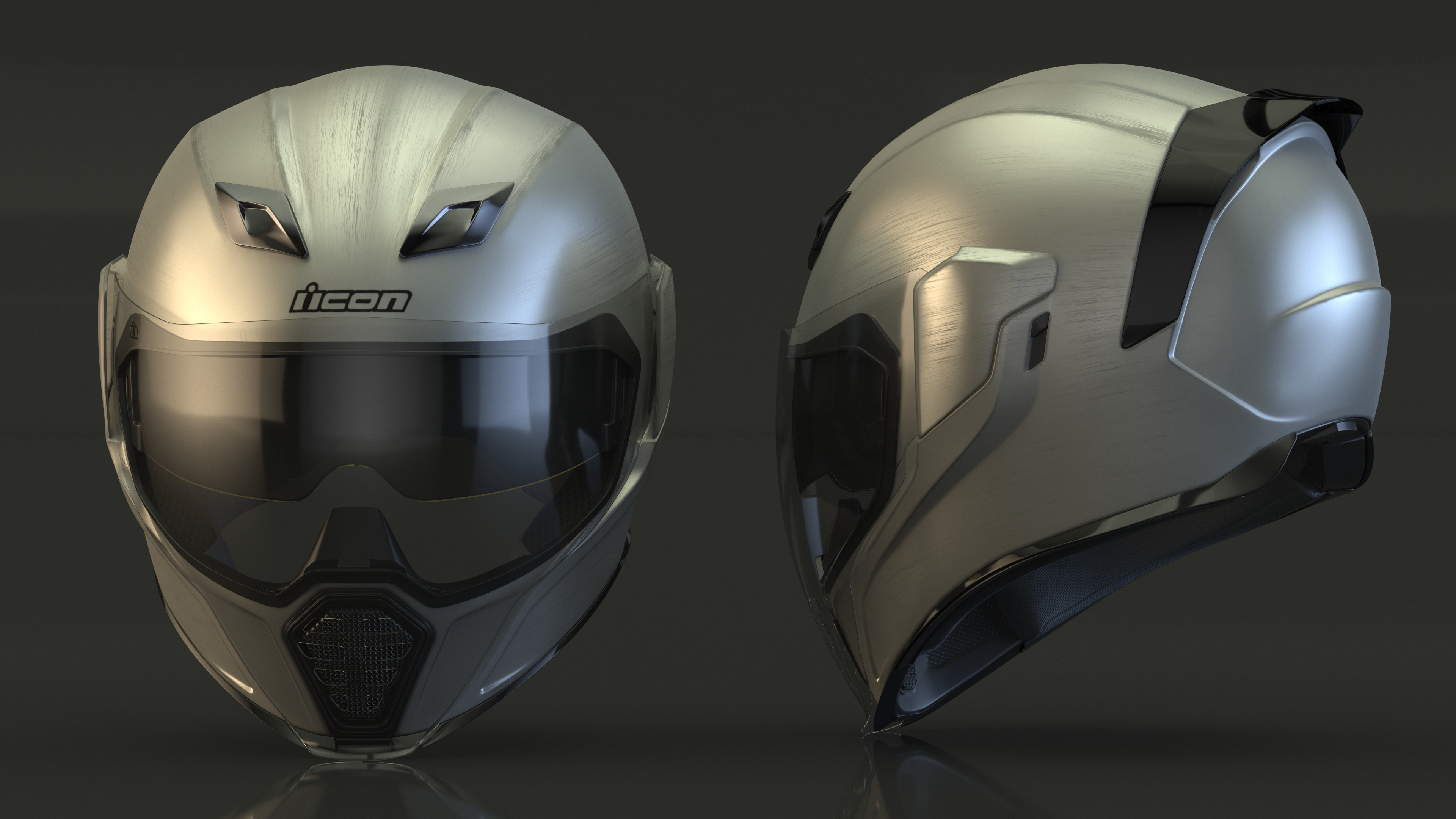 3D Full Face Motorcycle Helmet Icon Airflite Quicksilver model