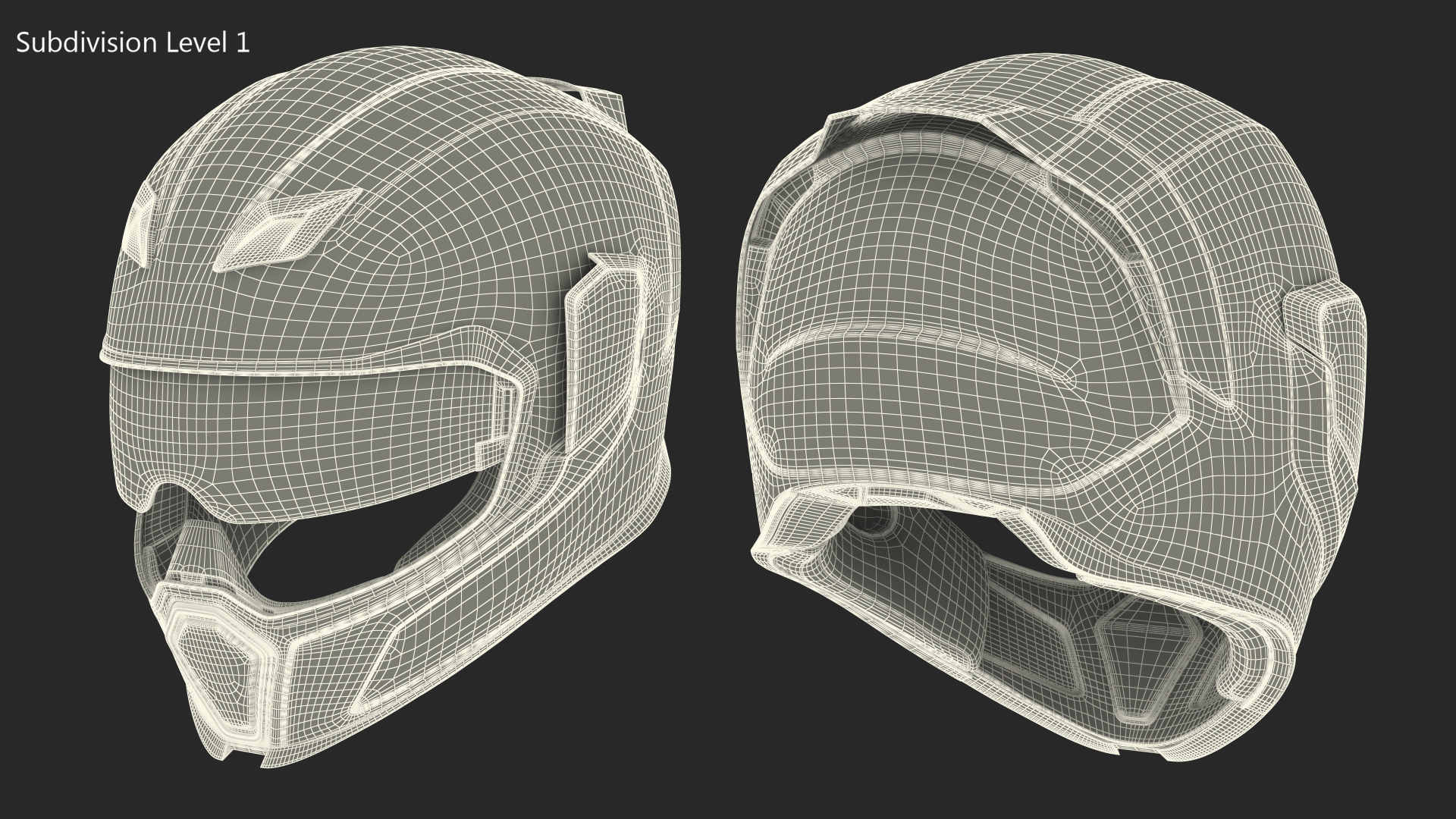 3D Full Face Motorcycle Helmet Icon Airflite Quicksilver model