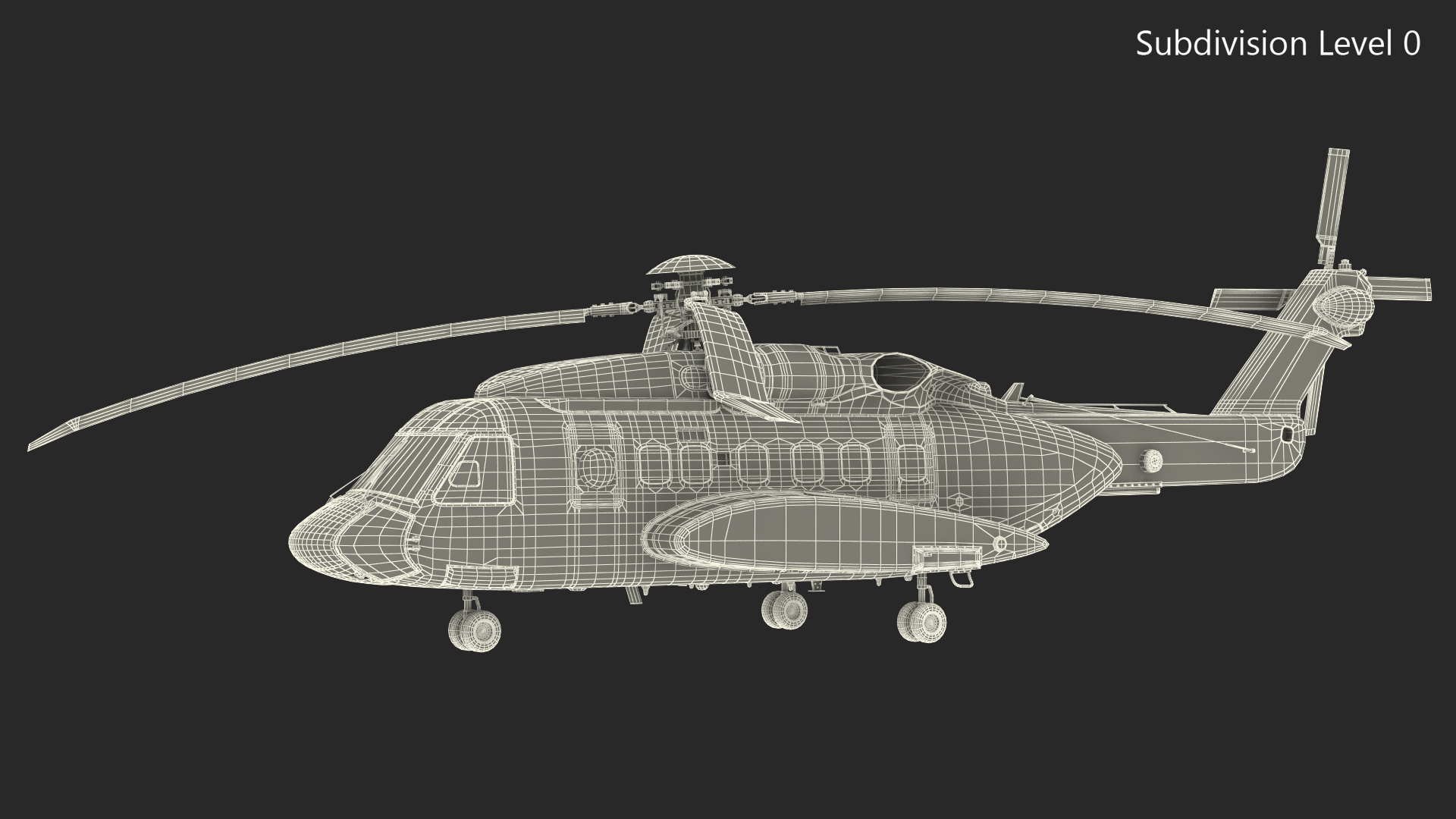 3D Civil Helicopter Generic Rigged