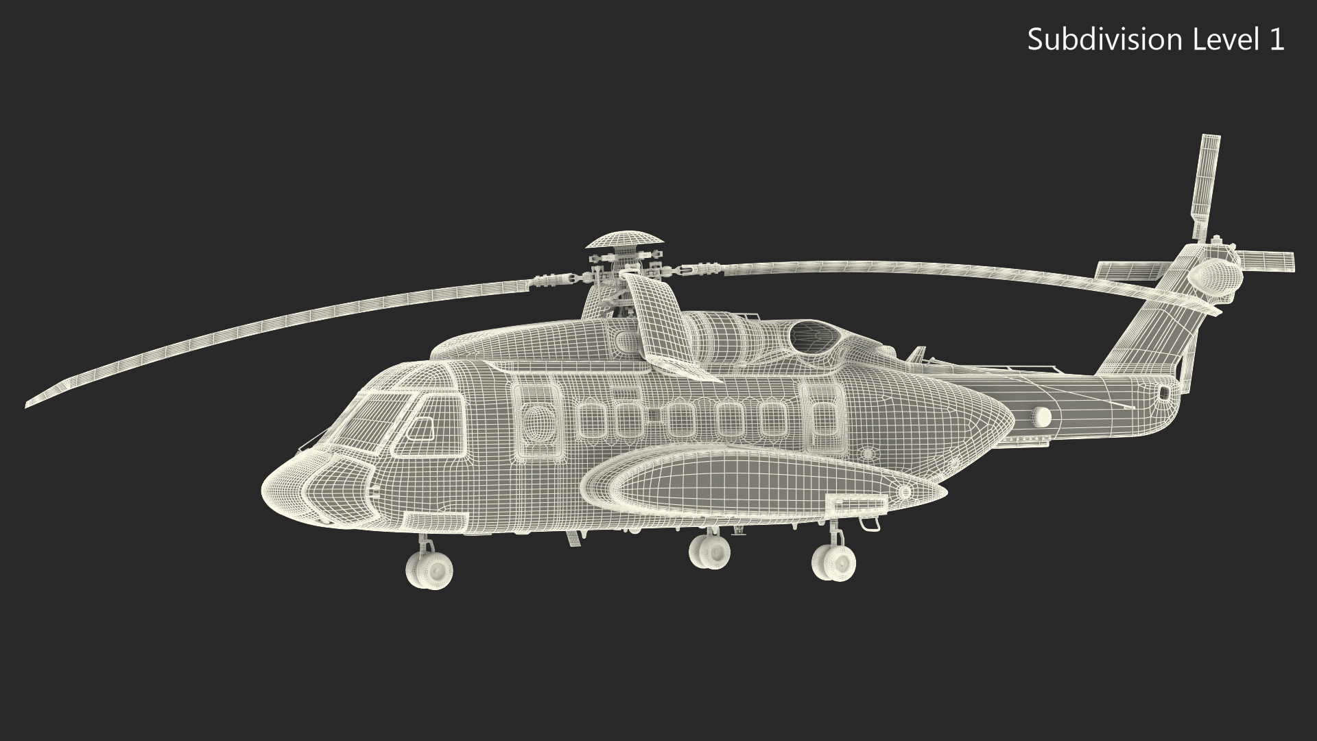 3D Civil Helicopter Generic Rigged