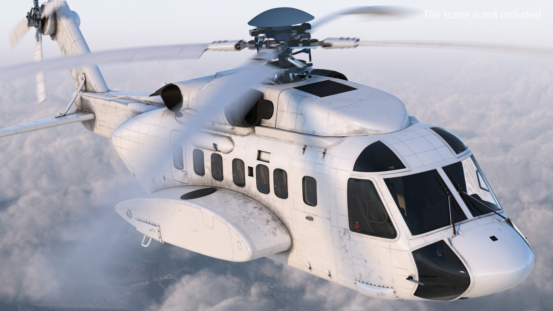 3D Civil Helicopter Generic Rigged