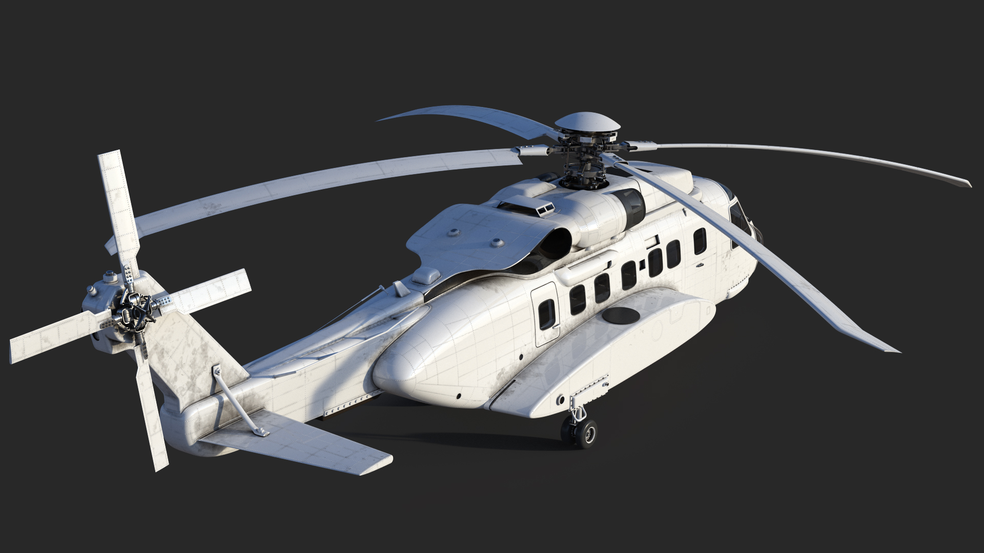 3D Civil Helicopter Generic Rigged