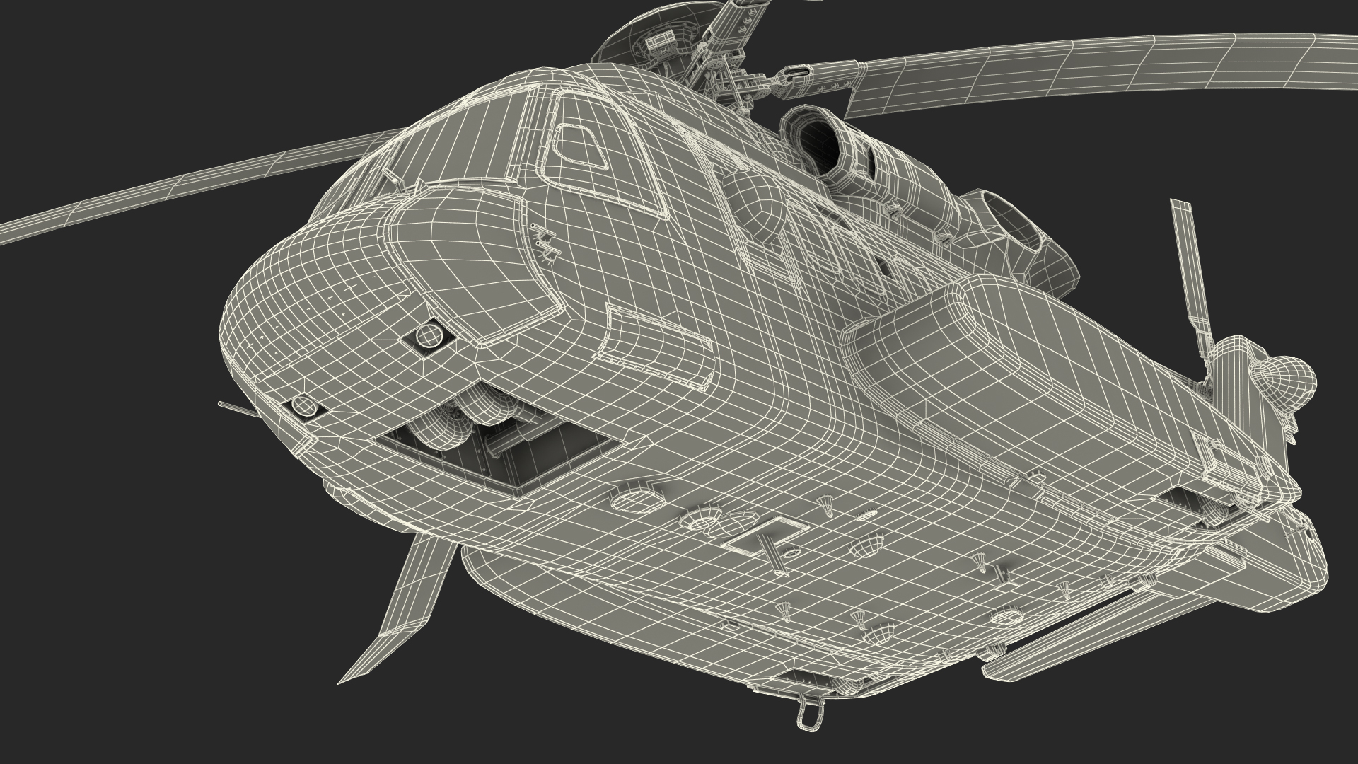 3D Civil Helicopter Generic Rigged