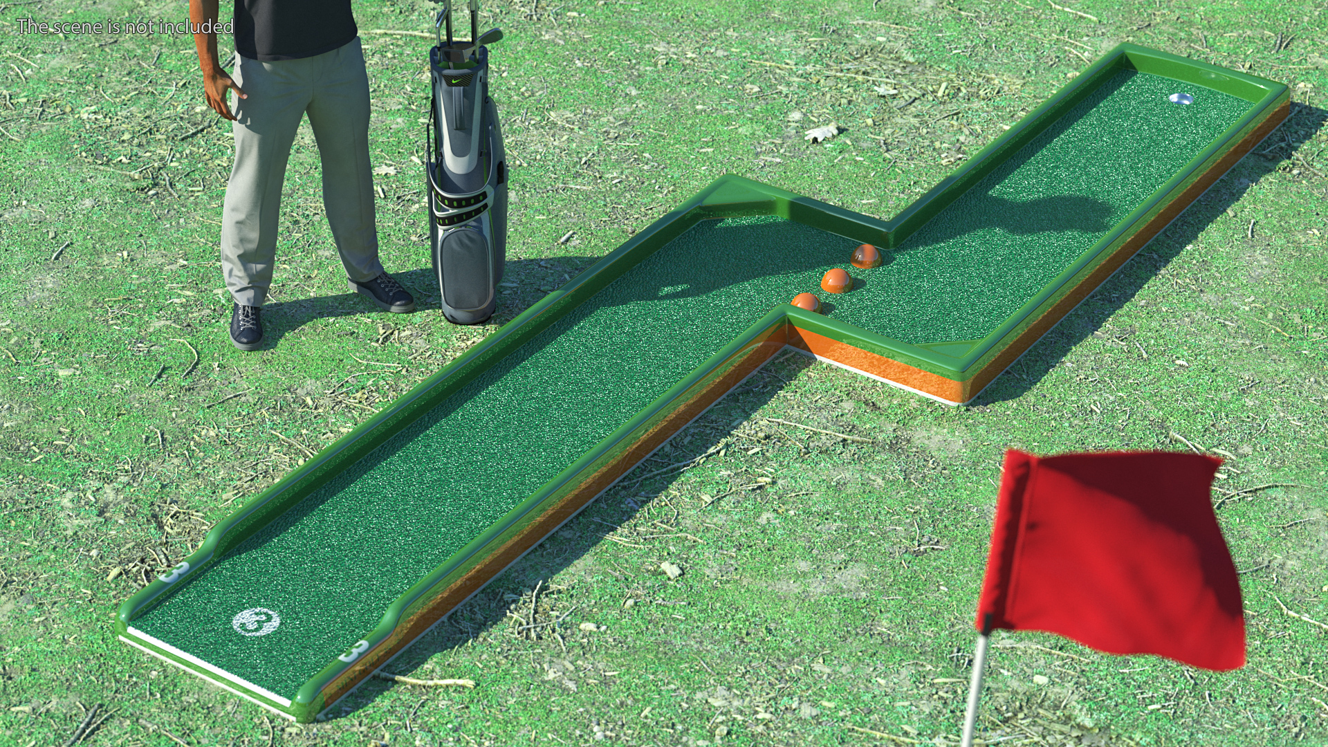 Minigolf 35 Portable Course Hole 3 3D model