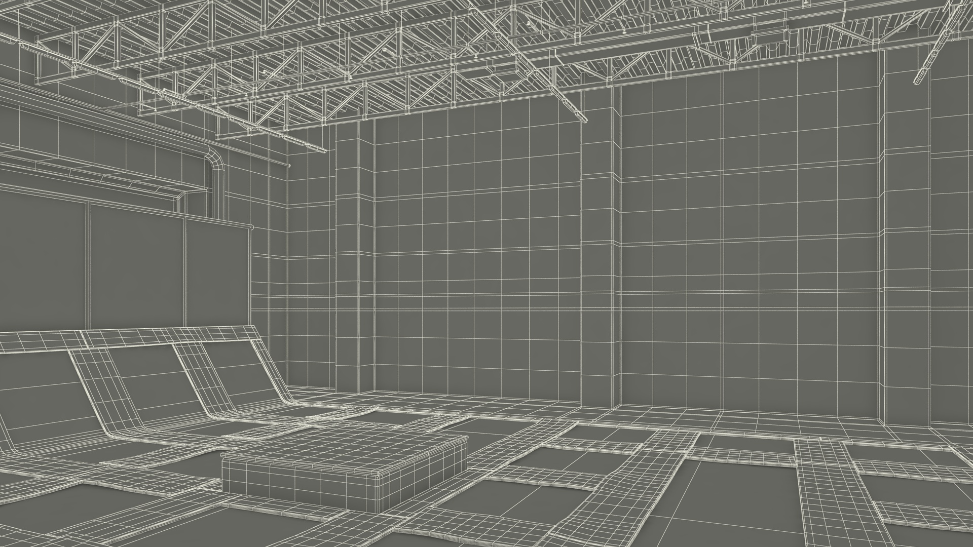 3D model Trampoline Room