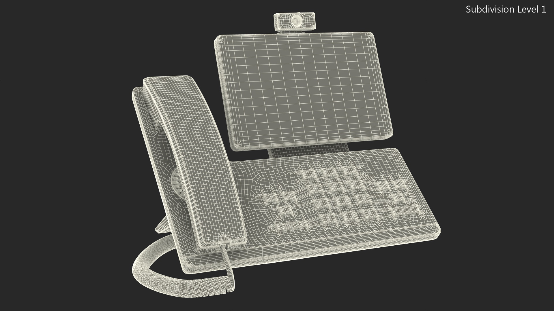 Smart Video IP Phone Matrix Grey Lights On 3D