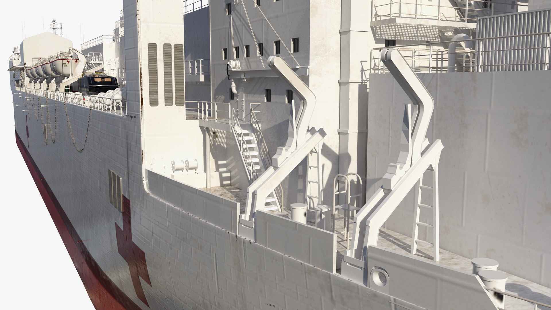 USNS Mercy T AH 19 Hospital Ship 3D