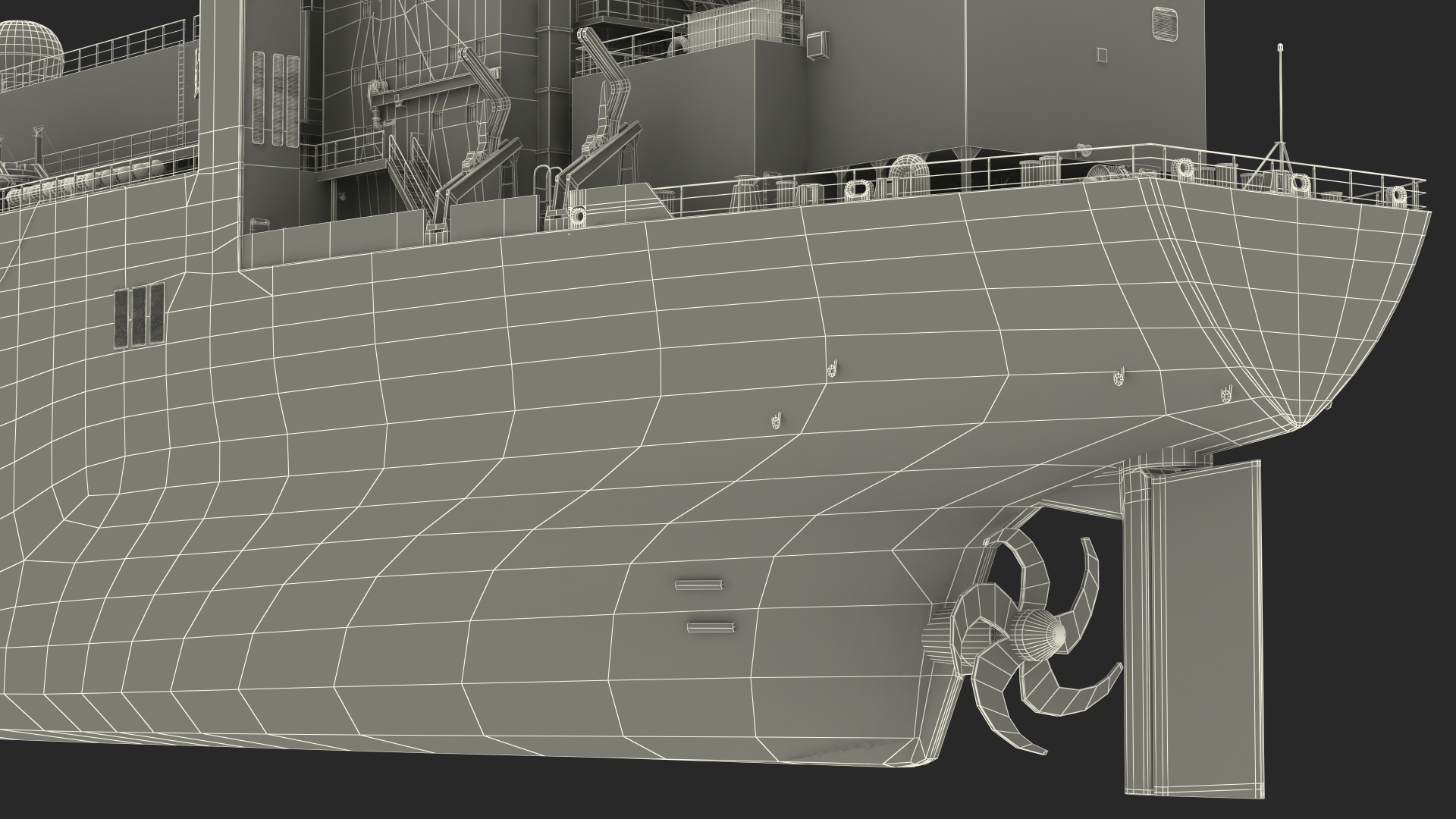 USNS Mercy T AH 19 Hospital Ship 3D