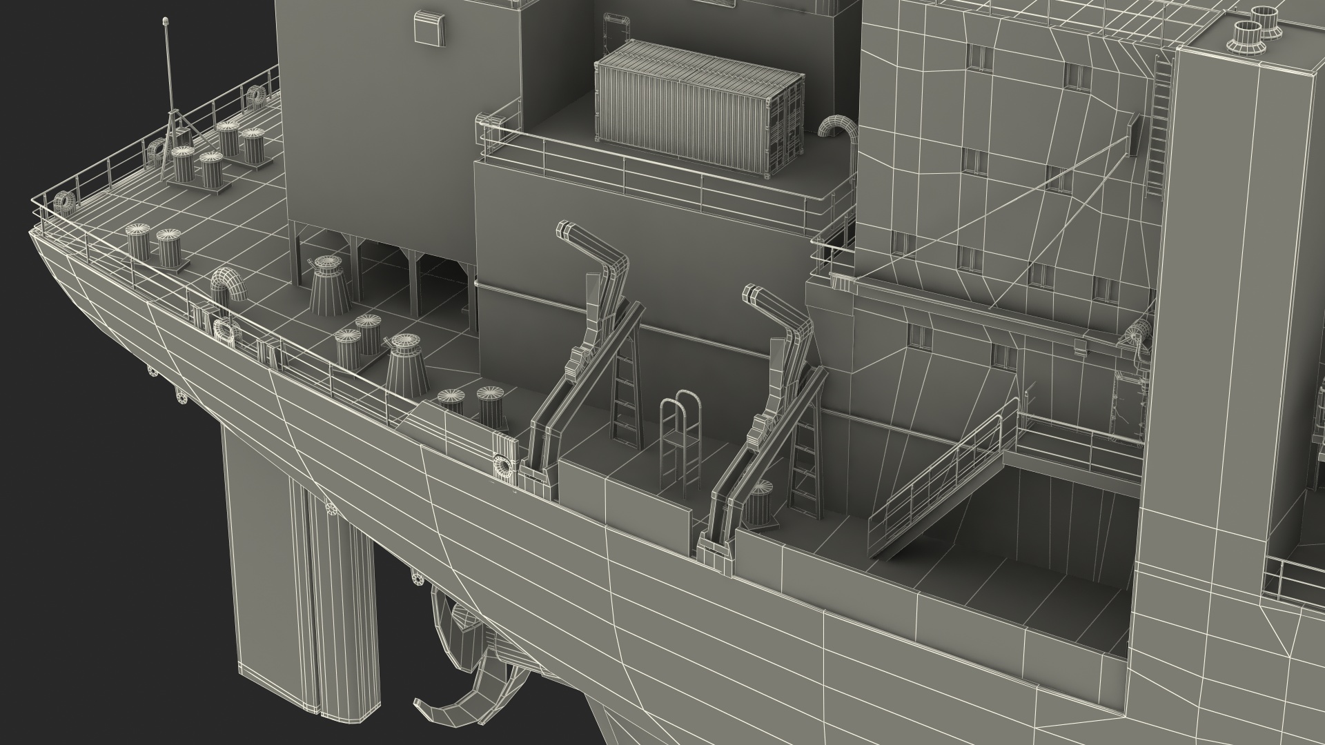 USNS Mercy T AH 19 Hospital Ship 3D