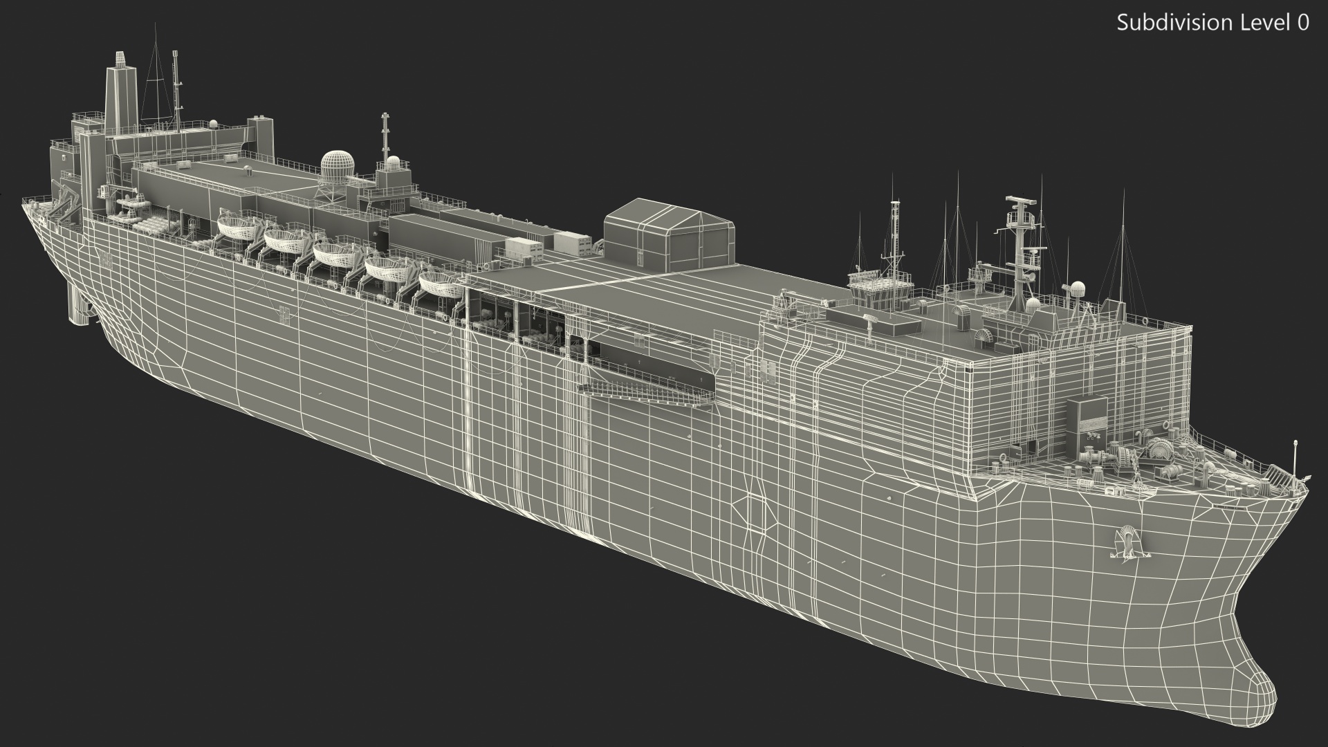 USNS Mercy T AH 19 Hospital Ship 3D