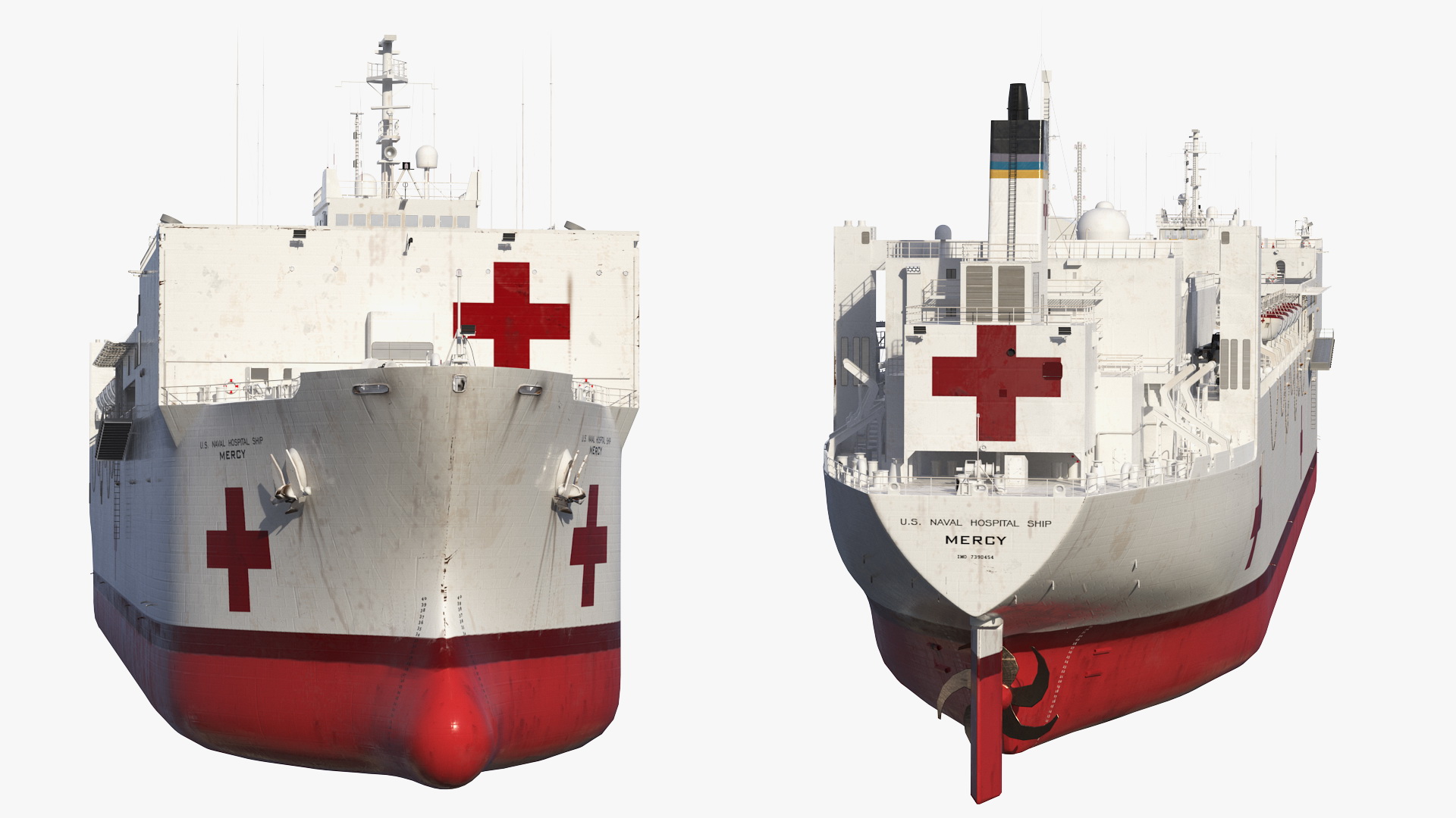 USNS Mercy T AH 19 Hospital Ship 3D