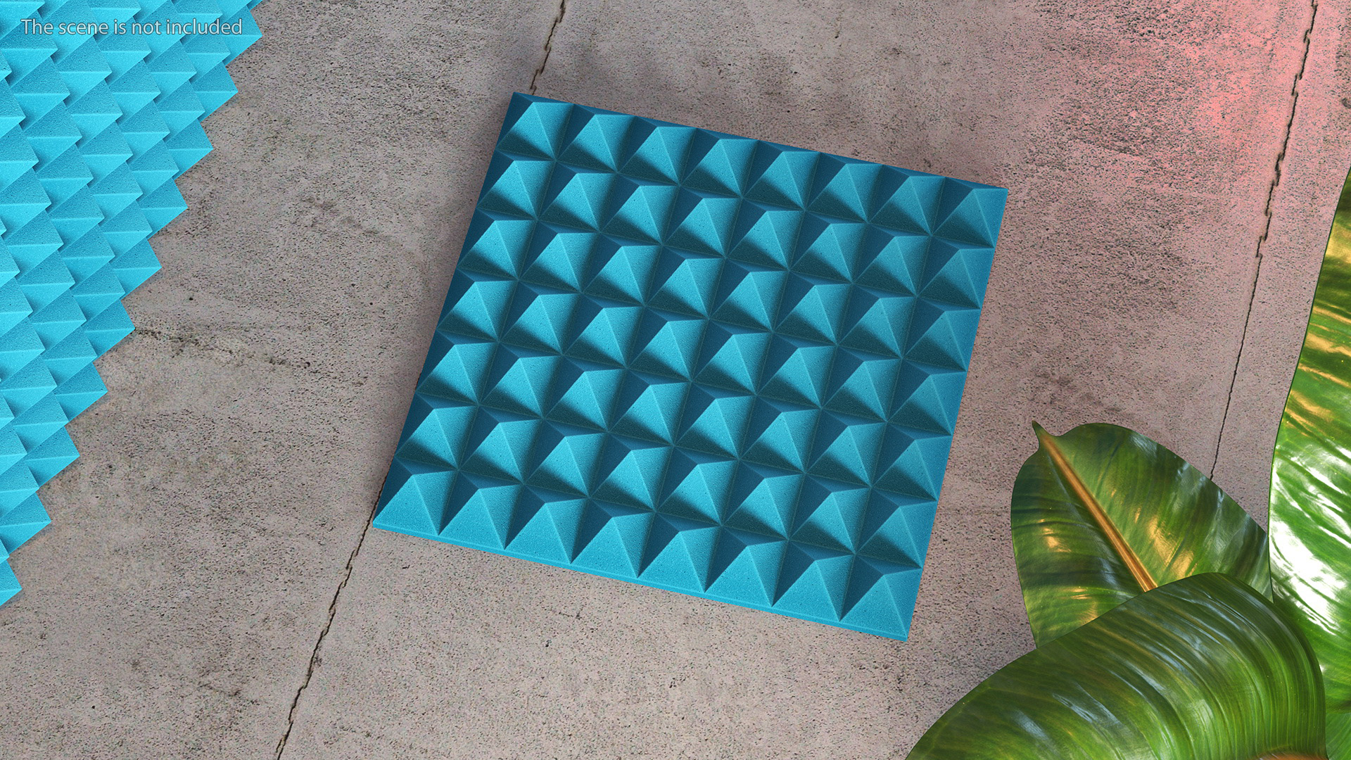 Foam Sound Absorbers Blue Set 3D model