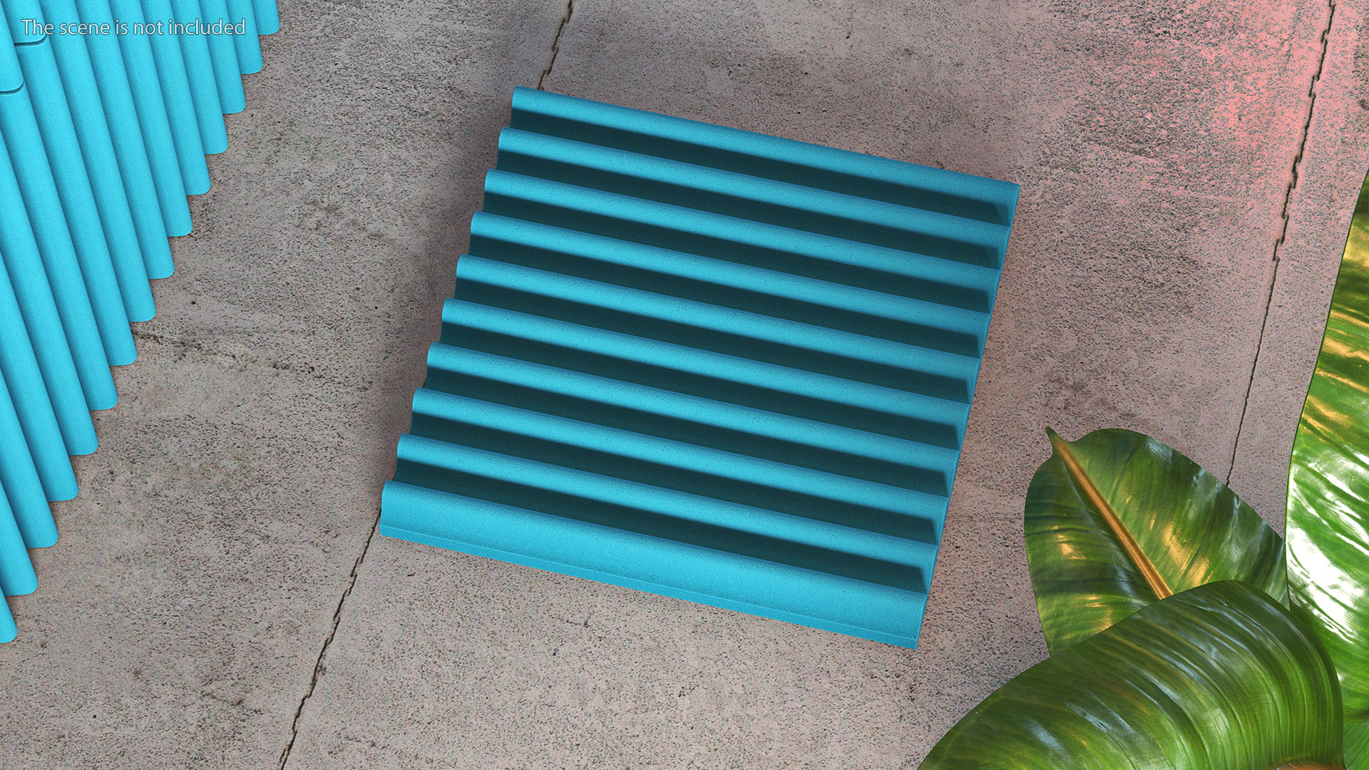 Foam Sound Absorbers Blue Set 3D model