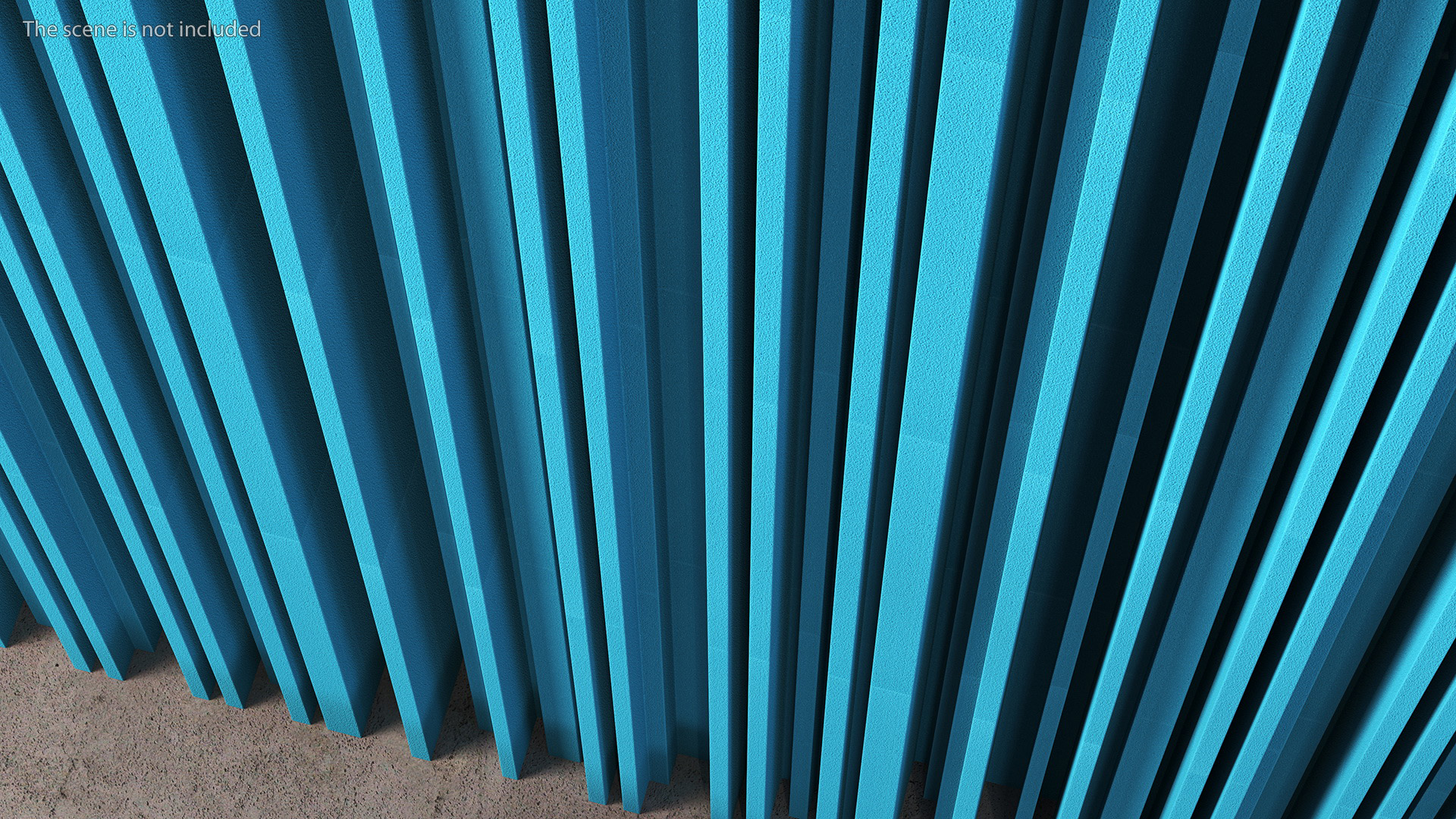 Foam Sound Absorbers Blue Set 3D model