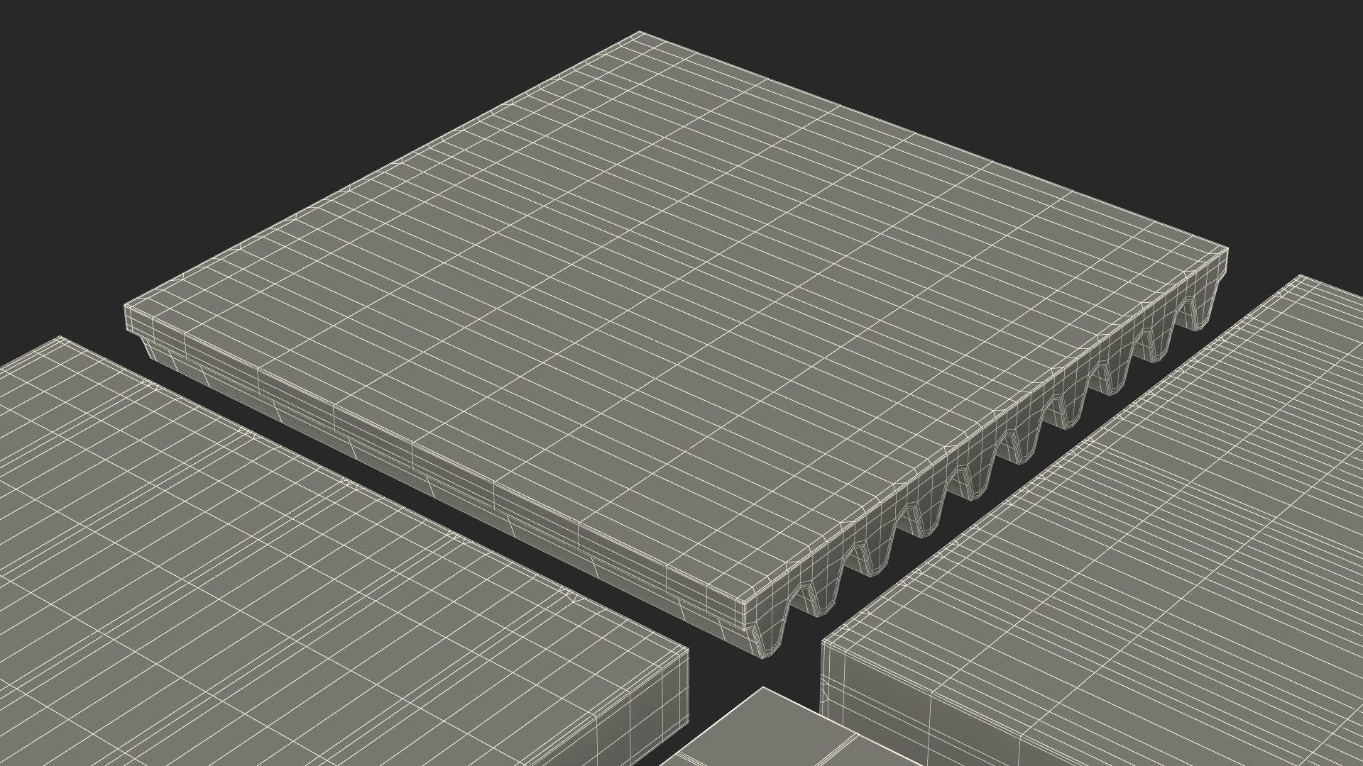 Foam Sound Absorbers Blue Set 3D model