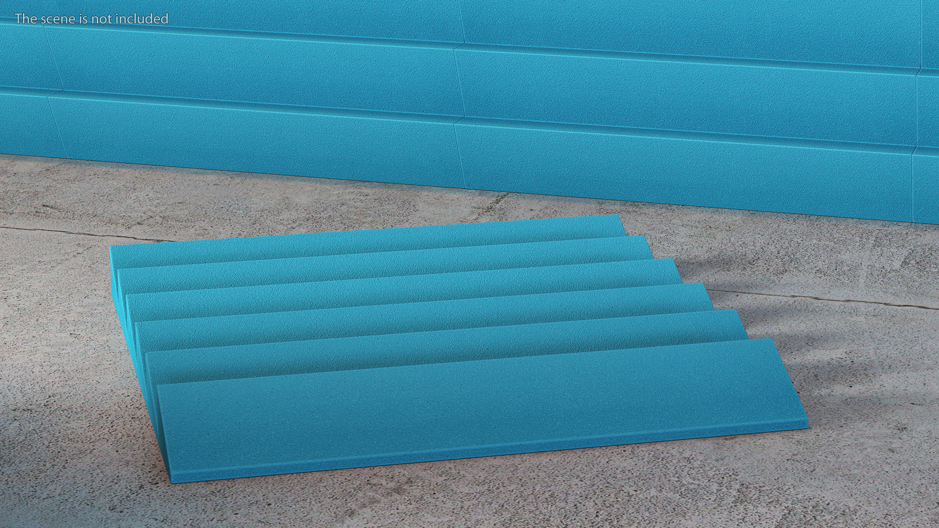 Foam Sound Absorbers Blue Set 3D model
