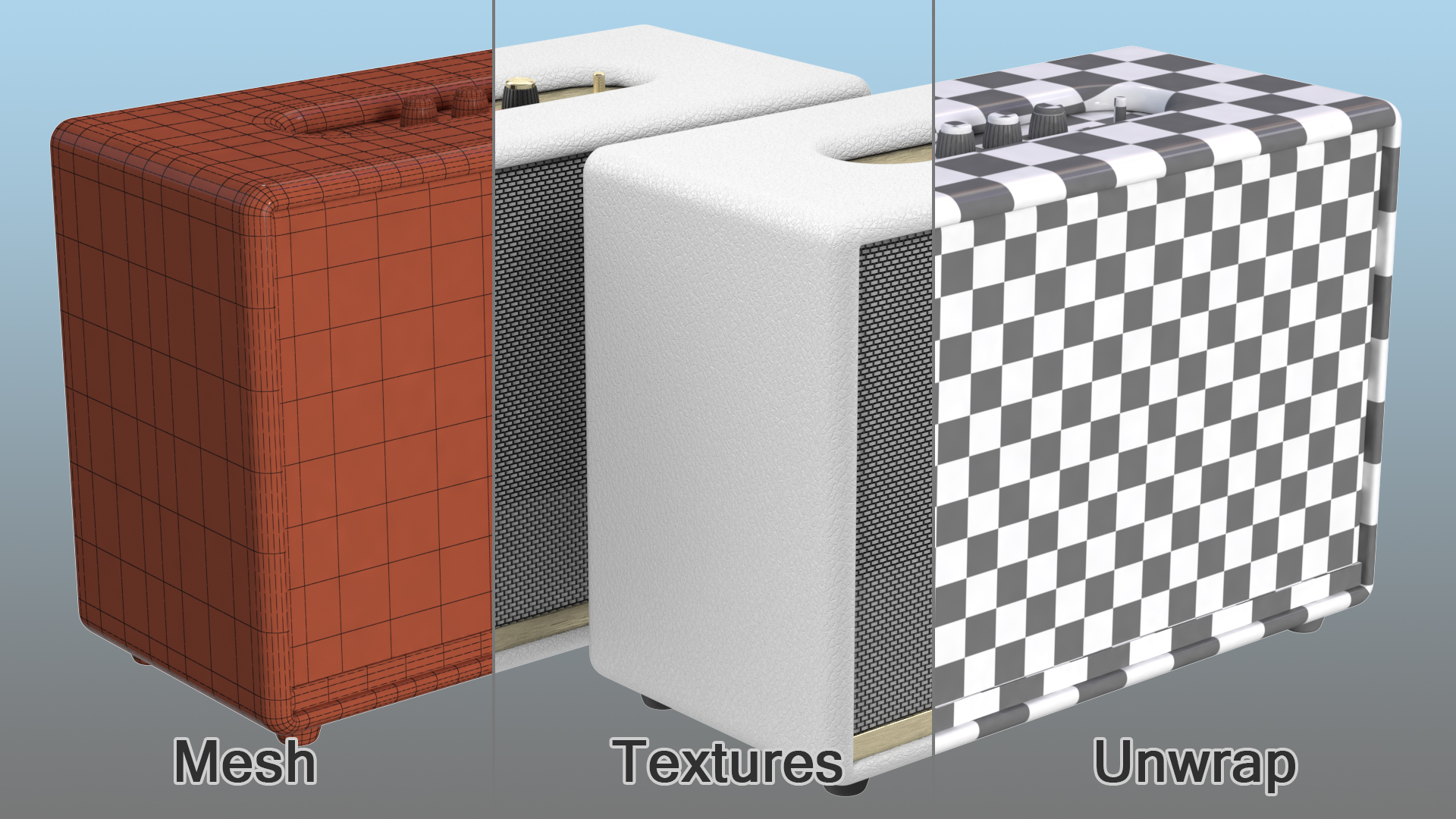 Classic Design Portable Wireless Speaker White Generic 3D model