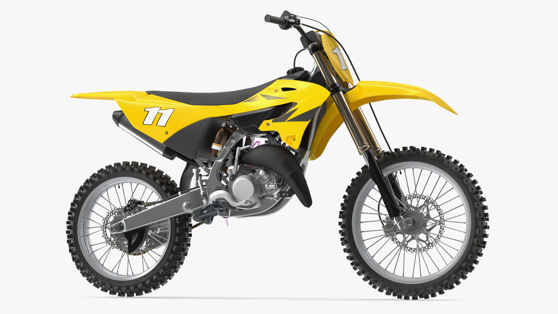 Motocross Motorcycle Rigged 3D
