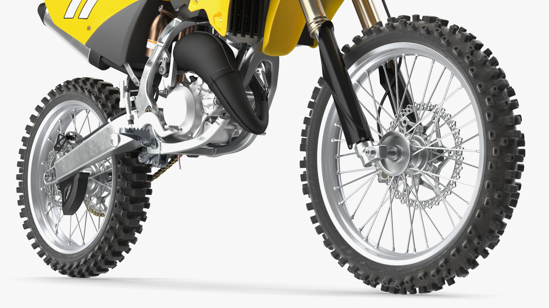 Motocross Motorcycle Rigged 3D