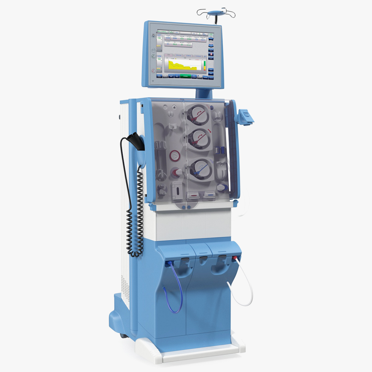 Dialysis Machine 3D Model, view 3