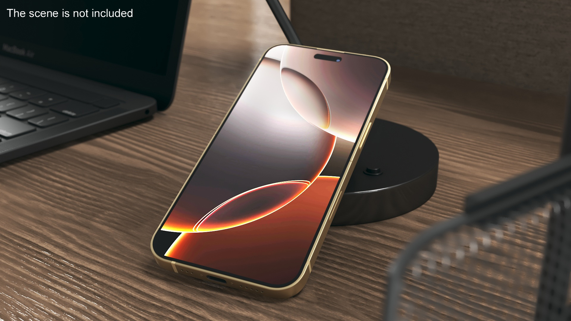 3D Flip Phone Radiant Gold model