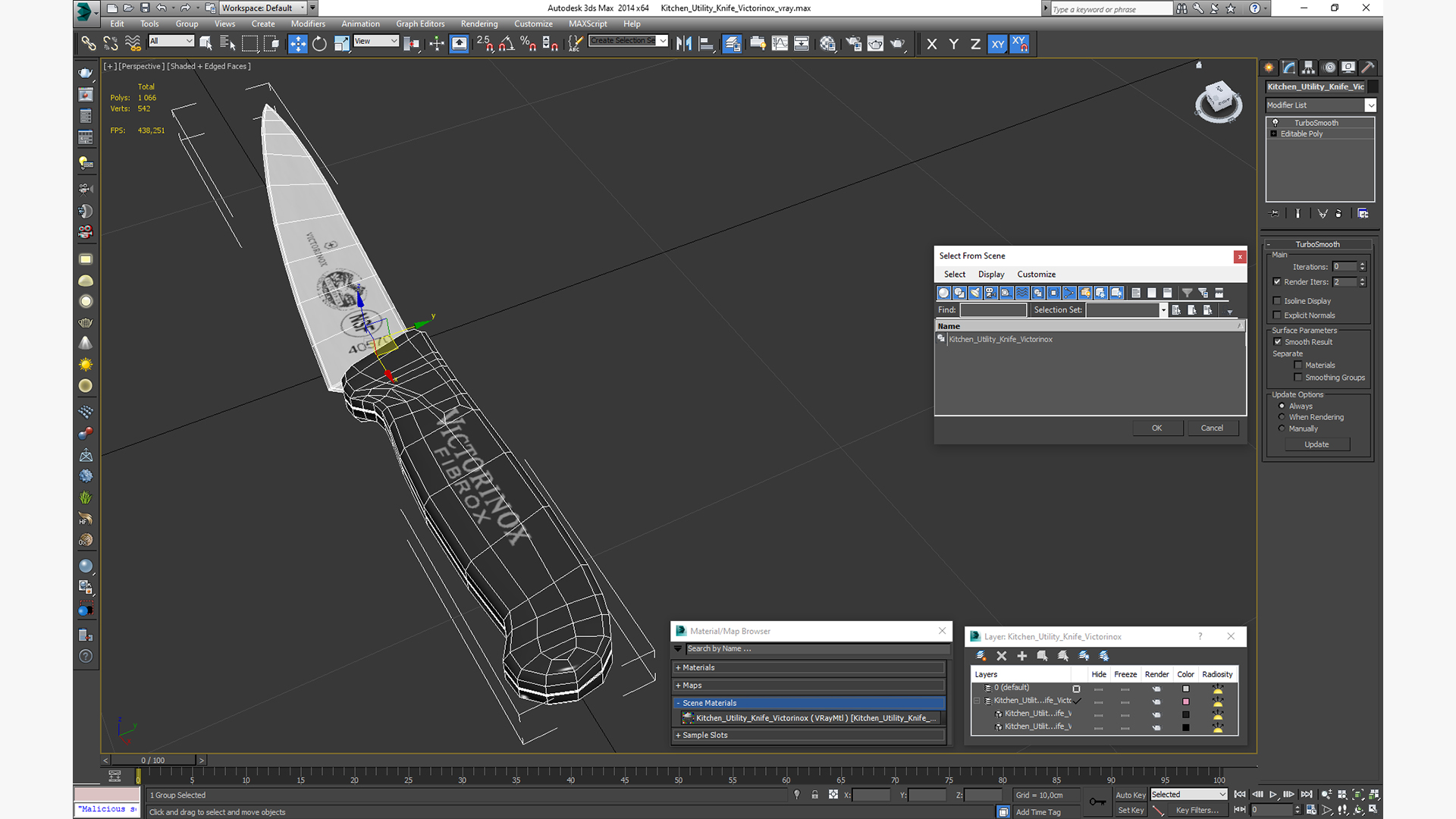 Kitchen Utility Knife Victorinox 3D