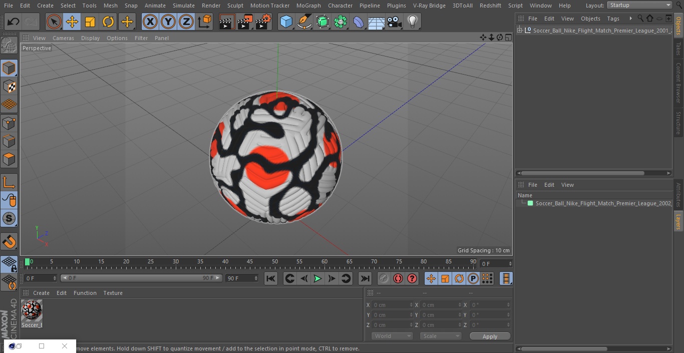 Soccer Ball Nike Flight Match Premier League 2021-22 3D