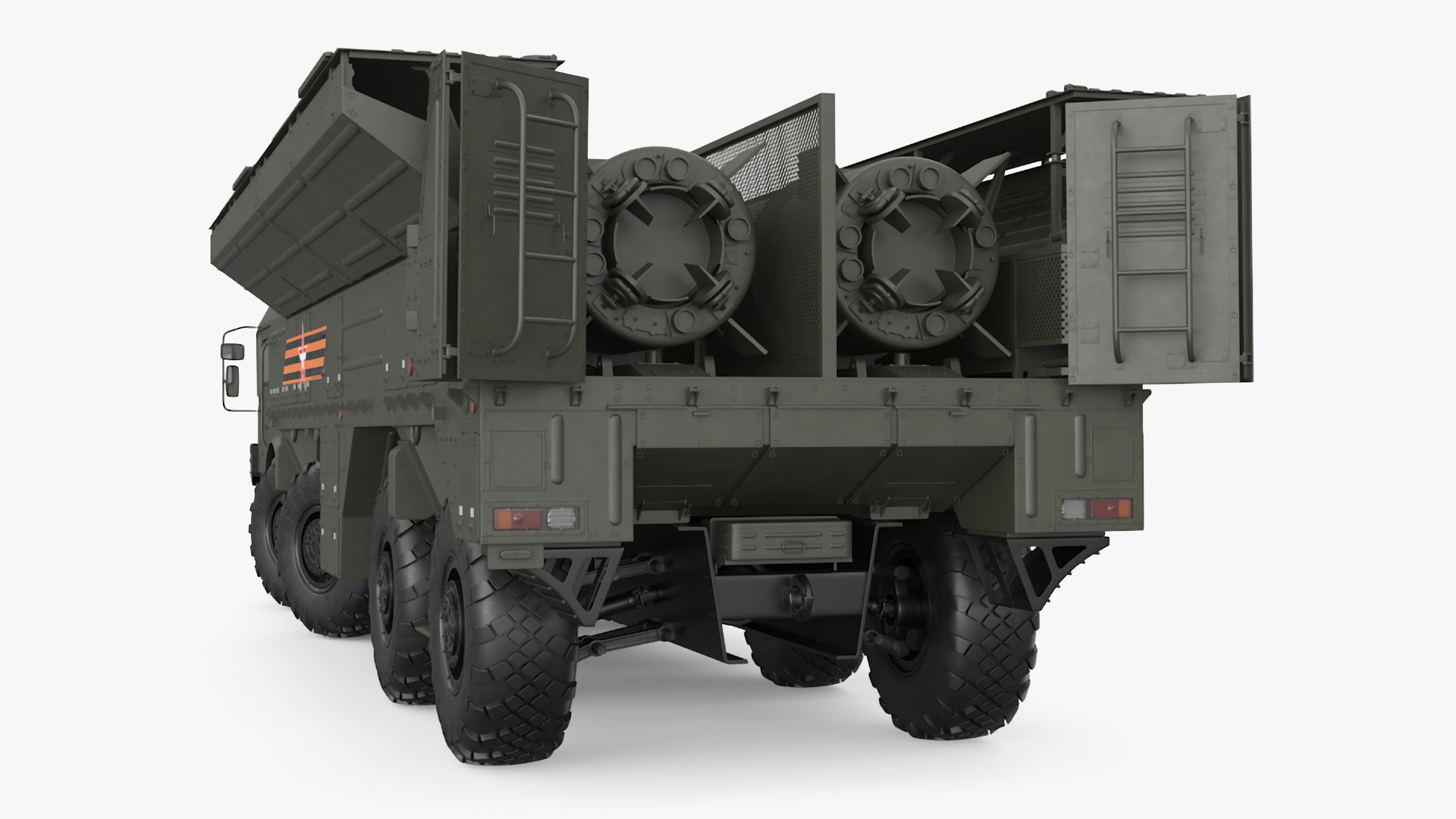 3D Tactical Missile System Iskander SS-26 Stone Rigged