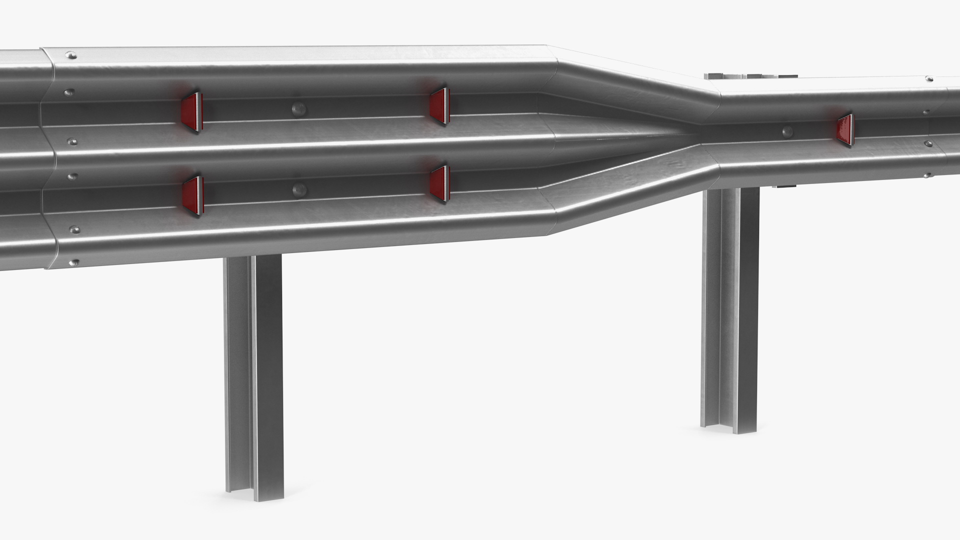 3D Galvanized Highway Guardrail Barrier