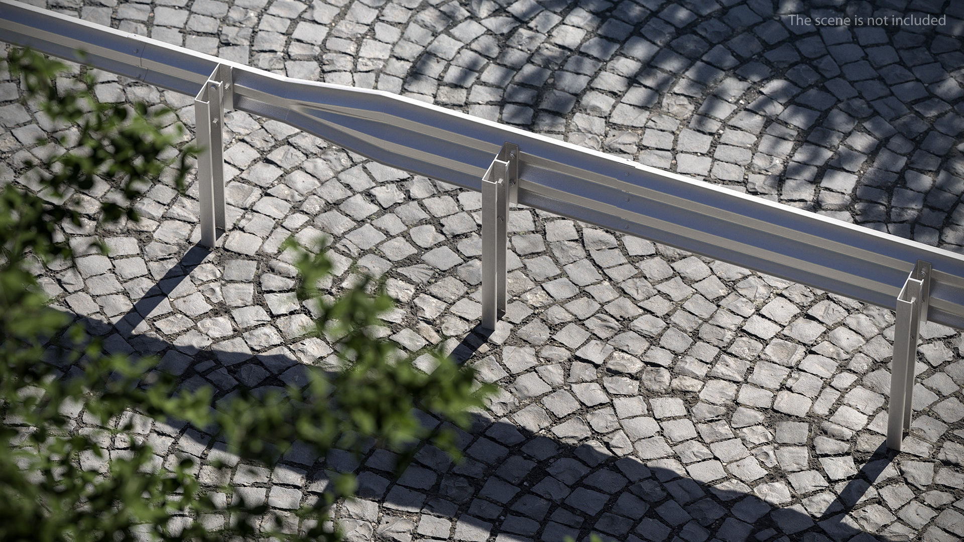 3D Galvanized Highway Guardrail Barrier