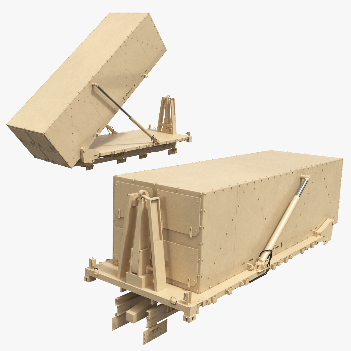 Tomahawk Missile Launcher Module Sand 3D model preview