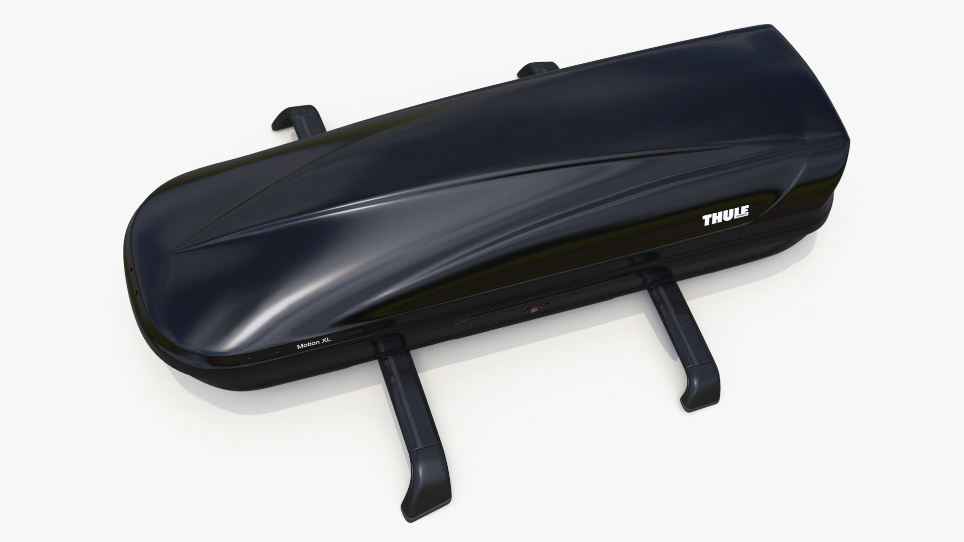 3D Tesla with Thule Car Roofbox on Roof Rack