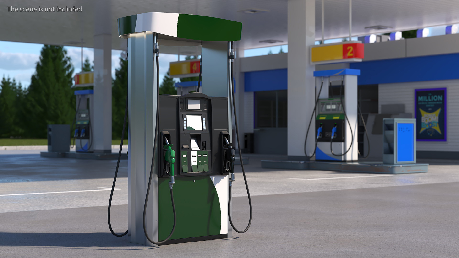 Gas Pump Green 3D model
