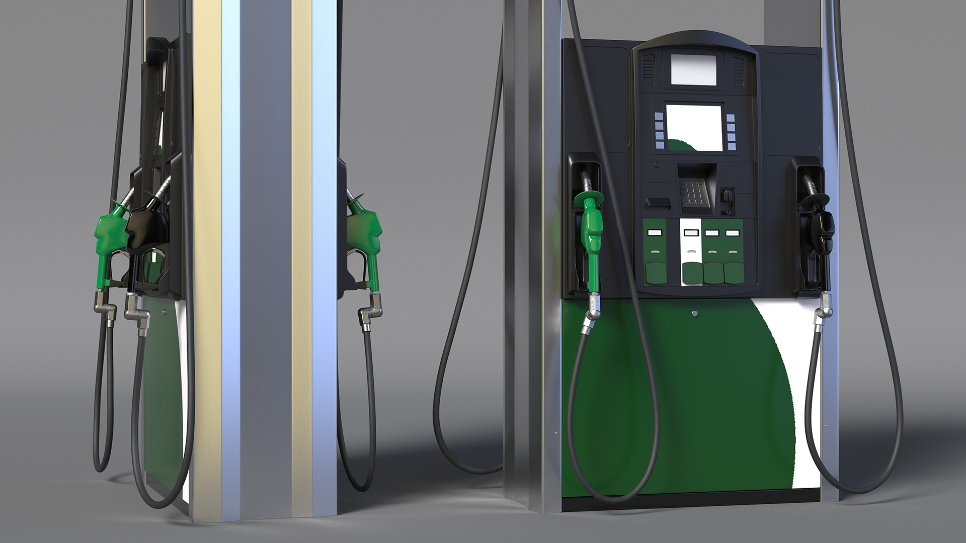 Gas Pump Green 3D model