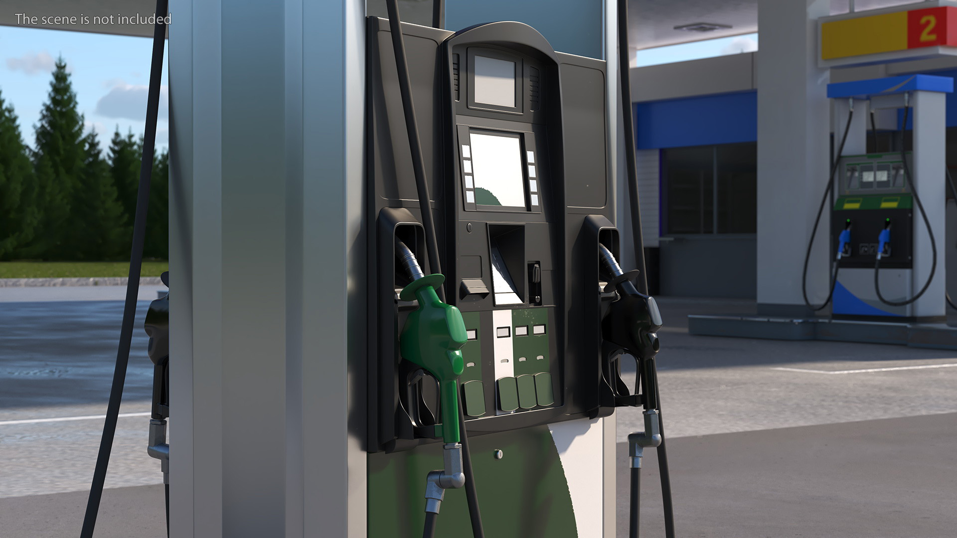Gas Pump Green 3D model