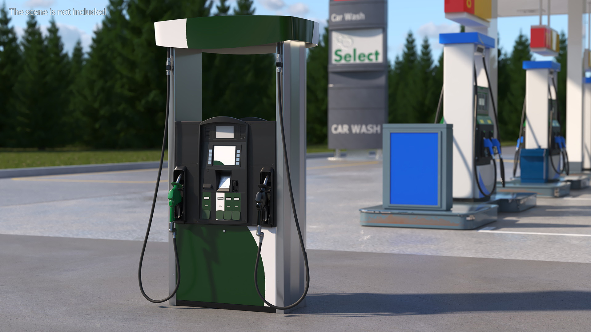 Gas Pump Green 3D model