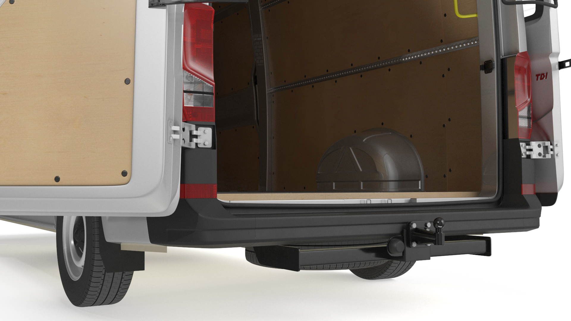 3D model Volkswagen Crafter Van 2024 Long Silver Metallic Rigged