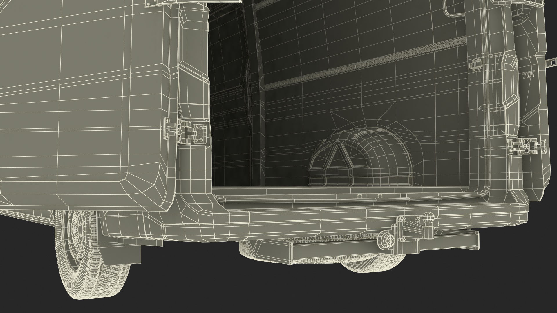 3D model Volkswagen Crafter Van 2024 Long Silver Metallic Rigged
