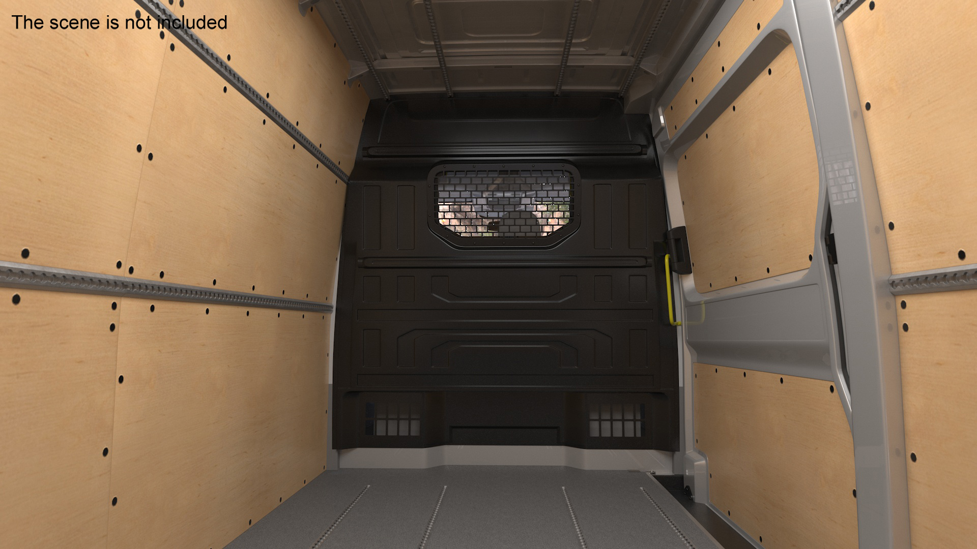 3D model Volkswagen Crafter Van 2024 Long Silver Metallic Rigged