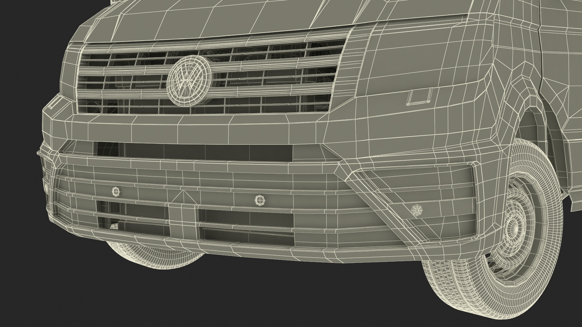 3D model Volkswagen Crafter Van 2024 Long Silver Metallic Rigged