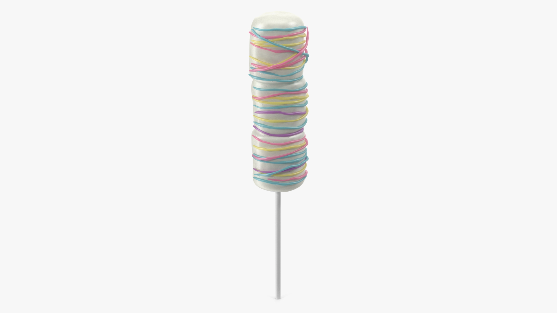 3D Marshmallow Skewer Pop White model